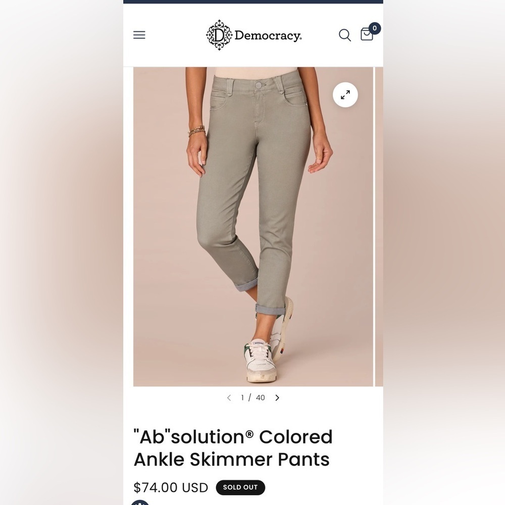 Democracy - Ab"solution Ankle Skimmer Pants 4 Dark Seagrass